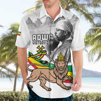 Adwa Victory Day Hawaiian Shirt Menelik II and Mount Soloda - Lion Of Judah