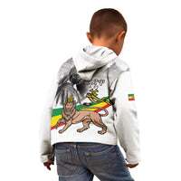 Adwa Victory Day Kid Hoodie Menelik II and Mount Soloda - Lion Of Judah