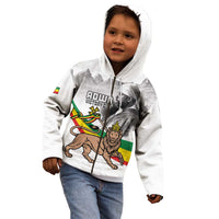 Adwa Victory Day Kid Hoodie Menelik II and Mount Soloda - Lion Of Judah