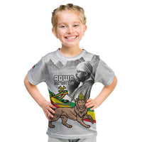 Adwa Victory Day Kid T Shirt Menelik II and Mount Soloda - Lion Of Judah