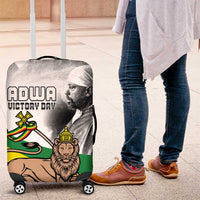 Adwa Victory Day Luggage Cover Menelik II and Mount Soloda - Lion Of Judah