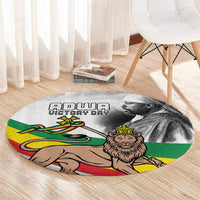 Adwa Victory Day Round Carpet Menelik II and Mount Soloda - Lion Of Judah - Wonder Print Shop