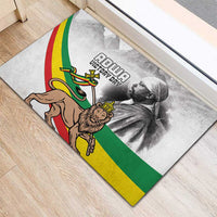Adwa Victory Day Rubber Doormat Menelik II and Mount Soloda - Lion Of Judah - Wonder Print Shop
