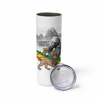 Adwa Victory Day Skinny Tumbler Menelik II and Mount Soloda - Lion Of Judah - Wonder Print Shop