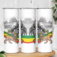 Adwa Victory Day Skinny Tumbler Menelik II and Mount Soloda - Lion Of Judah - Wonder Print Shop