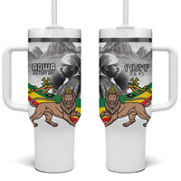 Adwa Victory Day Tumbler With Handle Menelik II and Mount Soloda - Lion Of Judah - Wonder Print Shop