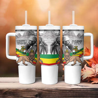 Adwa Victory Day Tumbler With Handle Menelik II and Mount Soloda - Lion Of Judah - Wonder Print Shop