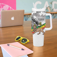 Adwa Victory Day Tumbler With Handle Menelik II and Mount Soloda - Lion Of Judah - Wonder Print Shop