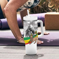 Adwa Victory Day Tumbler With Handle Menelik II and Mount Soloda - Lion Of Judah - Wonder Print Shop