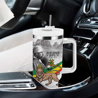 Adwa Victory Day Tumbler With Handle Menelik II and Mount Soloda - Lion Of Judah - Wonder Print Shop