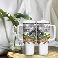 Adwa Victory Day Tumbler With Handle Menelik II and Mount Soloda - Lion Of Judah - Wonder Print Shop