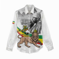 Adwa Victory Day Women Casual Shirt Menelik II and Mount Soloda - Lion Of Judah - Wonder Print Shop