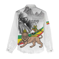 Adwa Victory Day Women Casual Shirt Menelik II and Mount Soloda - Lion Of Judah - Wonder Print Shop