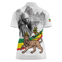 Adwa Victory Day Women Polo Shirt Menelik II and Mount Soloda - Lion Of Judah - Wonder Print Shop