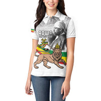 Adwa Victory Day Women Polo Shirt Menelik II and Mount Soloda - Lion Of Judah - Wonder Print Shop