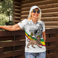 Adwa Victory Day Women Polo Shirt Menelik II and Mount Soloda - Lion Of Judah - Wonder Print Shop