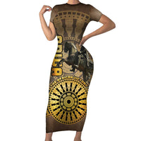 Adwa Victory of Ethiopia Family Matching Short Sleeve Bodycon Dress and Hawaiian Shirt African Victory In The Age Of Empire