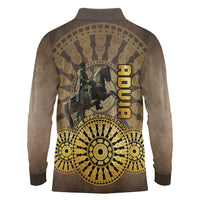 Adwa Victory of Ethiopia Long Sleeve Polo Shirt African Victory In The Age Of Empire