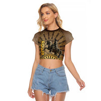 Adwa Victory of Ethiopia Raglan Cropped T Shirt African Victory In The Age Of Empire - Wonder Print Shop