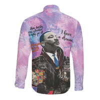 Martin Luther King Jr Long Sleeve Button Shirt I Have a Dream Graffiti Style - Wonder Print Shop