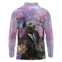 Martin Luther King Jr Long Sleeve Polo Shirt I Have a Dream Graffiti Style - Wonder Print Shop