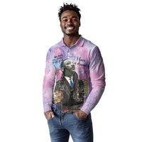 Martin Luther King Jr Long Sleeve Polo Shirt I Have a Dream Graffiti Style - Wonder Print Shop