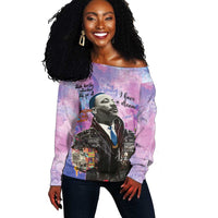 Martin Luther King Jr Off Shoulder Sweater I Have a Dream Graffiti Style - Wonder Print Shop