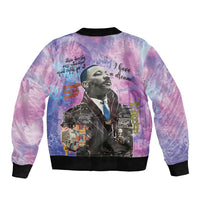 Martin Luther King Jr Sleeve Zip Bomber Jacket I Have a Dream Graffiti Style - Wonder Print Shop