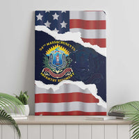 54th Massachusetts Infantry Regiment Canvas Wall Art American Flag Heritage - Wonder Print Shop