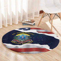 54th Massachusetts Infantry Regiment Round Carpet American Flag Heritage - Wonder Print Shop