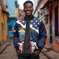 Personalized 54th Massachusetts Infantry Regiment Sleeve Zip Bomber Jacket American Flag Heritage - Wonder Print Shop
