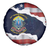 54th Massachusetts Infantry Regiment Spare Tire Cover American Flag Heritage - Wonder Print Shop