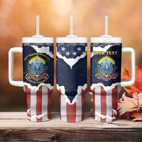 Personalized 54th Massachusetts Infantry Regiment Tumbler With Handle American Flag Heritage - Wonder Print Shop