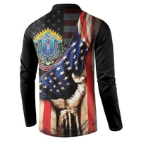 54th Massachusetts Infantry Regiment Button Sweatshirt Flag of Freedom