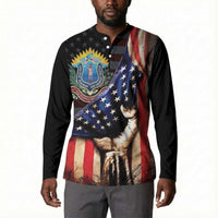 54th Massachusetts Infantry Regiment Button Sweatshirt Flag of Freedom