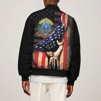 54th Massachusetts Infantry Regiment Sleeve Zip Bomber Jacket Flag of Freedom - Wonder Print Shop