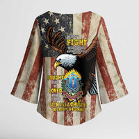 54th Massachusetts Infantry Regiment Kimono Sleeve Blouse American Eagle - Wonder Print Shop