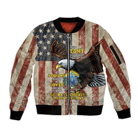 54th Massachusetts Infantry Regiment Sleeve Zip Bomber Jacket American Eagle - Wonder Print Shop