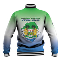 Personalised Sierra Leone Baseball Jacket Happy Independence Day