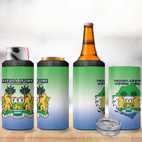 Personalised Sierra Leone 4 in 1 Can Cooler Tumbler Happy Independence Day