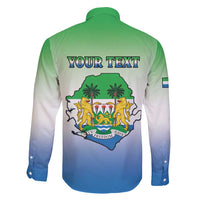 Personalised Sierra Leone Family Matching Long Sleeve Bodycon Dress and Hawaiian Shirt Happy Independence Day