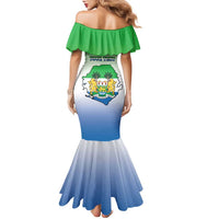 Personalised Sierra Leone Family Matching Mermaid Dress and Hawaiian Shirt Happy Independence Day