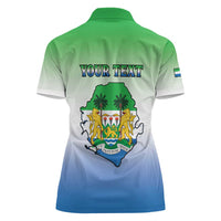 Personalised Sierra Leone Women Polo Shirt Happy Independence Day