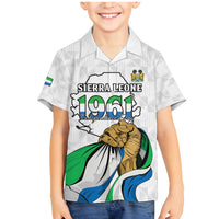 Personalised Sierra Leone Independence Day Family Matching Mermaid Dress and Hawaiian Shirt Map With Kente Pattern