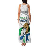 Personalised Sierra Leone Independence Day Family Matching Tank Maxi Dress and Hawaiian Shirt Map With Kente Pattern