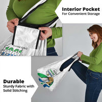 Personalised Sierra Leone Independence Day Grocery Bag Map With Kente Pattern