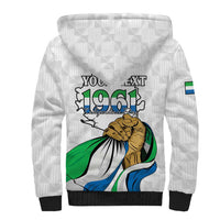 Personalised Sierra Leone Independence Day Sherpa Hoodie Map With Kente Pattern