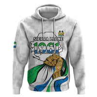 Personalised Sierra Leone Independence Day Zip Hoodie Map With Kente Pattern
