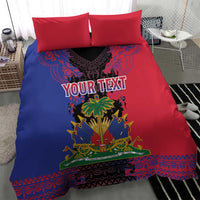 Personalised Haitian Heritage Month Bedding Set Citadelle Laferriere Dashiki Pattern