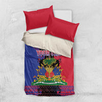 Personalised Haitian Heritage Month Bedding Set Citadelle Laferriere Dashiki Pattern